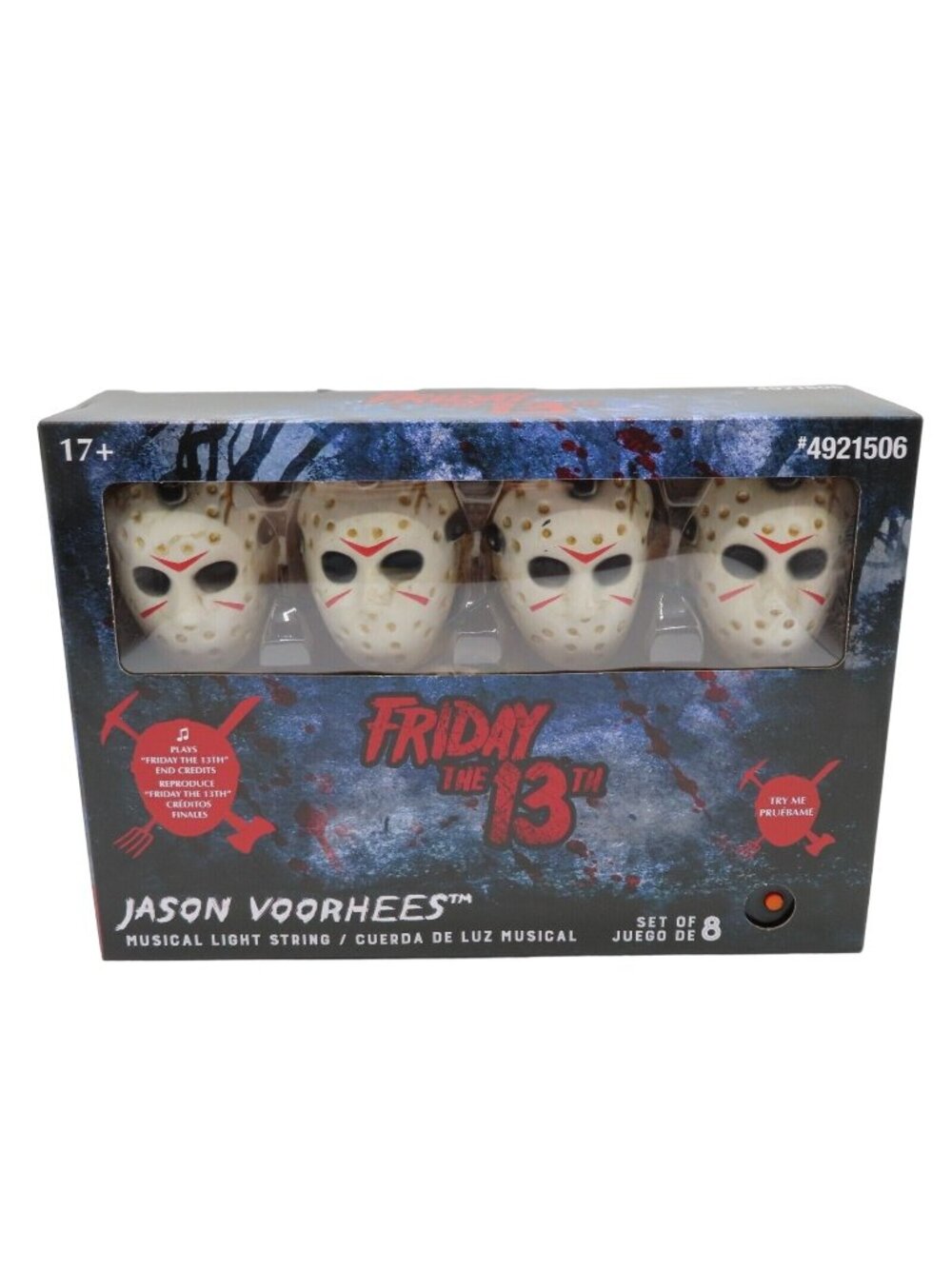 Gemmy Jason Voorhees Friday the 13th Musical String Lights Horror Halloween NEW